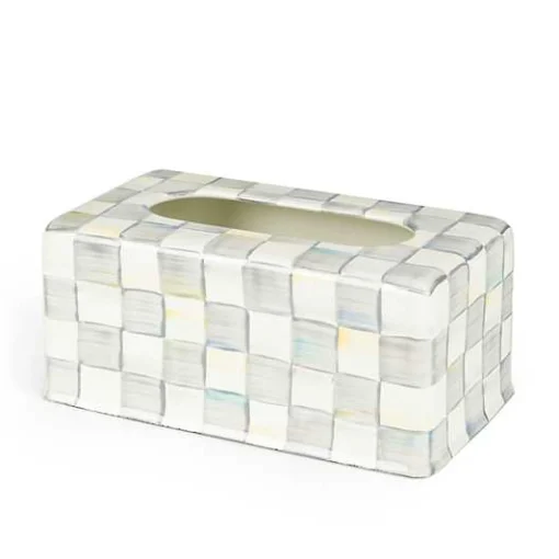 Sterling Check Standard Tissue Box Cover