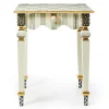 Sterling Check  Stripe Side Table