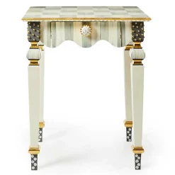 Sterling Check  Stripe Side Table