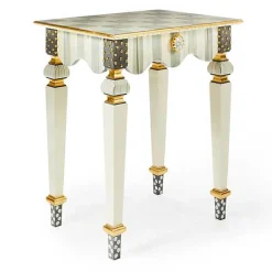 Sterling Check  Stripe Side Table