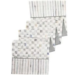 Sterling Check Table Runner