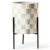 Sterling Check Tabletop Planter