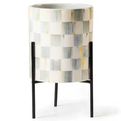 Sterling Check Tabletop Planter