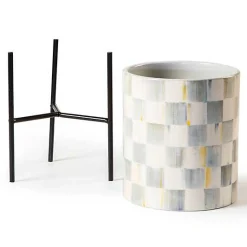 Sterling Check Tabletop Planter