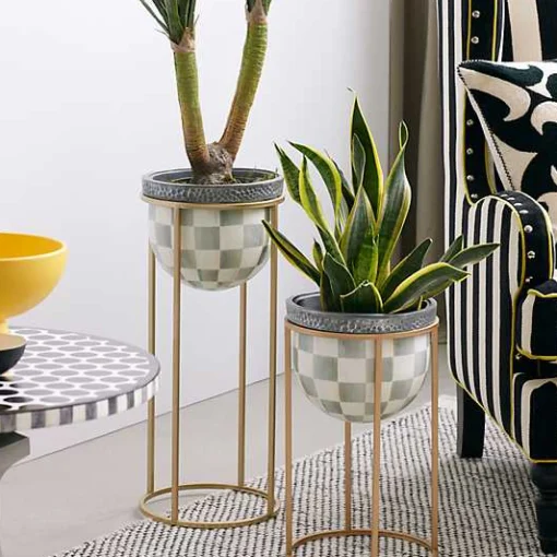 Sterling Check Tall Plant Stand