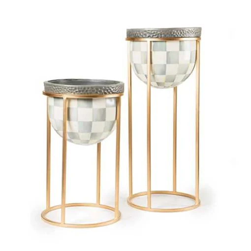 Sterling Check Tall Plant Stand