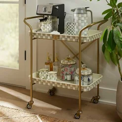 Sterling Check 2-Tier Kitchen Cart