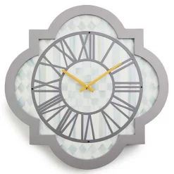 Sterling Check Tile Wall Clock