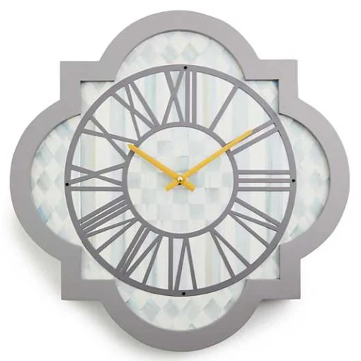 Sterling Check Tile Wall Clock