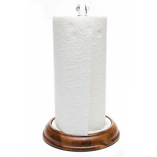 Sterling Check Wood Paper Towel Holder