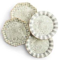 Sterling Cottage Dessert Plates,  Set of 4