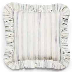 Sterling Stripe Ruffle Throw Pillow