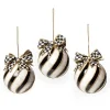 Striped Swirl Capiz Ornaments, Set of 3
