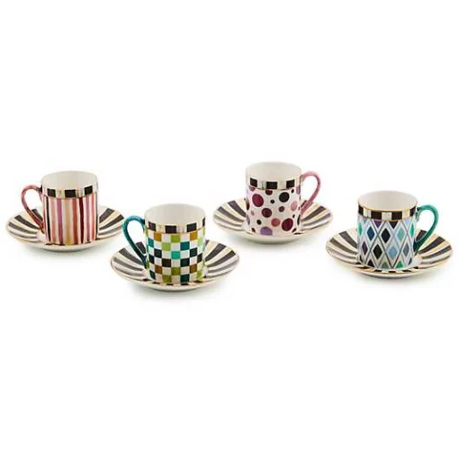 Sweetheart Espresso Cup  Saucer, Set of 4