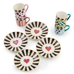 Sweetheart Espresso Cup  Saucer, Set of 4