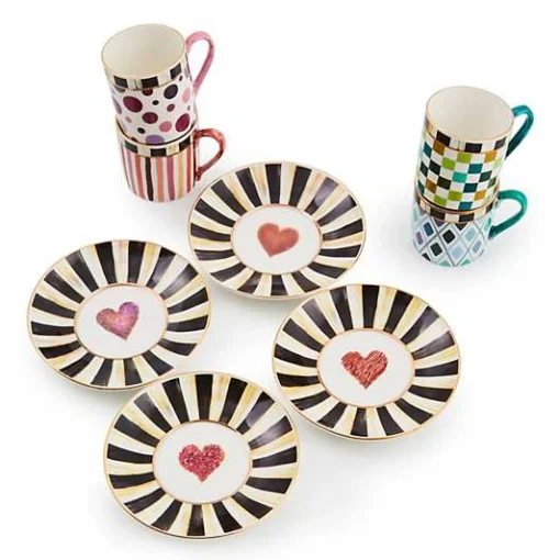 Sweetheart Espresso Cup  Saucer, Set of 4