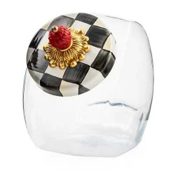 Sweets Jar with Courtly Check Enamel Lid
