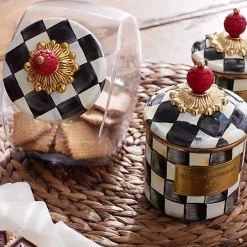 Sweets Jar with Courtly Check Enamel Lid
