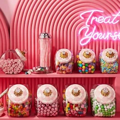 Sweets Jar with Rosy Check Enamel Lid