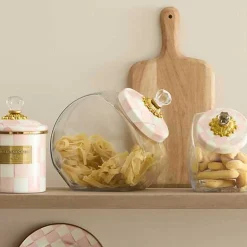 Sweets Jar with Rosy Check Enamel Lid