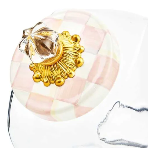 Sweets Jar with Rosy Check Enamel Lid