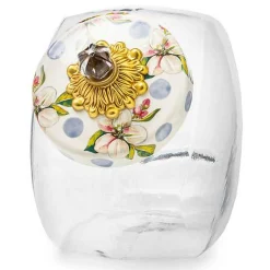 Sweets Jar with Wildflowers Blue Lid