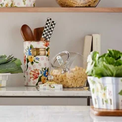 Sweets Jar with Wildflowers Blue Lid