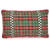 Tartan Beaded Lumbar Pillow