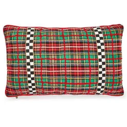 Tartan Beaded Lumbar Pillow