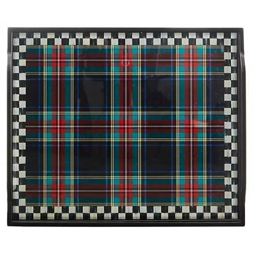Tartan Black Butler's Tray