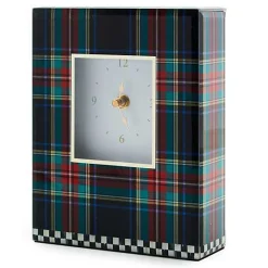 Tartan Black Carriage Clock
