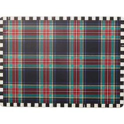 Tartan Black Cork Back Placemats, Set of 4