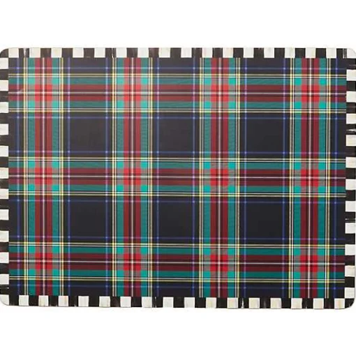 Tartan Black Cork Back Placemats, Set of 4