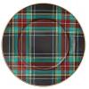 Tartan Black Salad/Dessert Plate