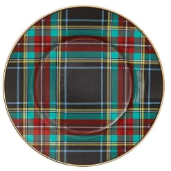 Tartan Black Salad/Dessert Plate