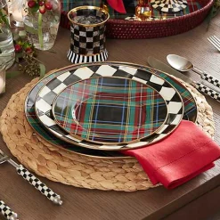 Tartan Black Salad/Dessert Plate