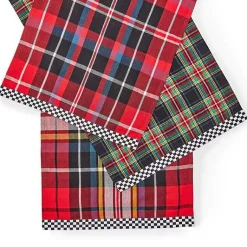 Tartan Check Assorted Woven Dish Towels, Set of 3