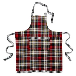 Tartan Check Woven Apron