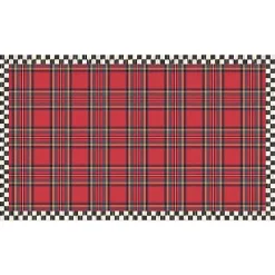 Tartan Red 3' x 5' Floor Mat