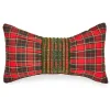 Tartan Red Bow Throw Pillow