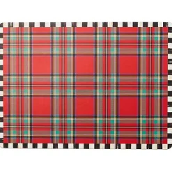 Tartan Red Cork Back Placemats, Set of 4