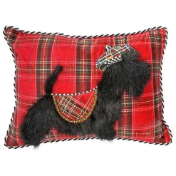 Tartan Scottie Lumbar Pillow