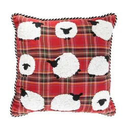 Tartan Sheep Throw Pillow