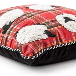 Tartan Sheep Throw Pillow