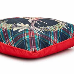Tartan Stag Throw Pillow