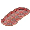 Tartastic Enamel Charger - Red, Set of 4
