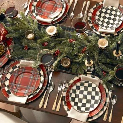 Tartastic Enamel Dinner Plate - Red