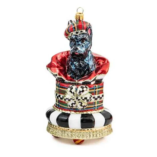 Tartastic Scotty Surprise Glass Ornament