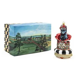 Tartastic Scotty Surprise Glass Ornament