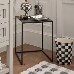 Texture Check Sterling  White Basic Bath Rug